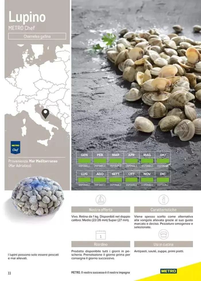 Catalogo Frutti di mare da 2 gennaio a 31 luglio di 2025 - Pagina del volantino 11
