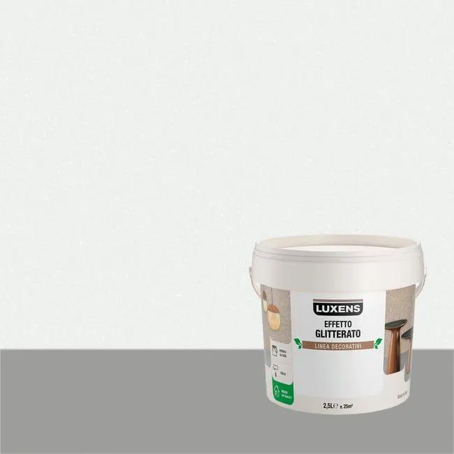 Pittura decorativa glitterato bianco cygnus candido 2.5 l LUXENS Vedi i dettagli del prodotto