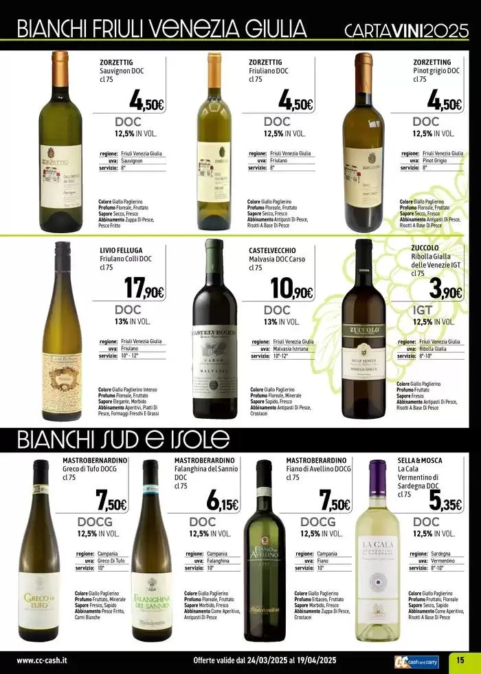 Carta Vini Primavera-Estate 2025 da 24 marzo a 19 aprile di 2025 - Pagina del volantino 15