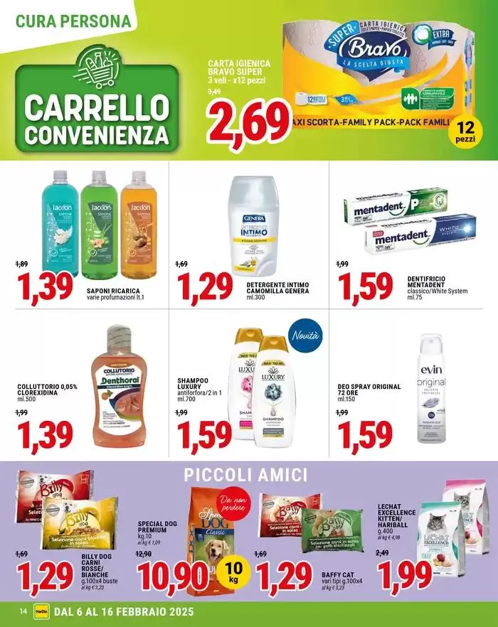 Carrello convenienza da 6 febbraio a 16 febbraio di 2025 - Pagina del volantino 14