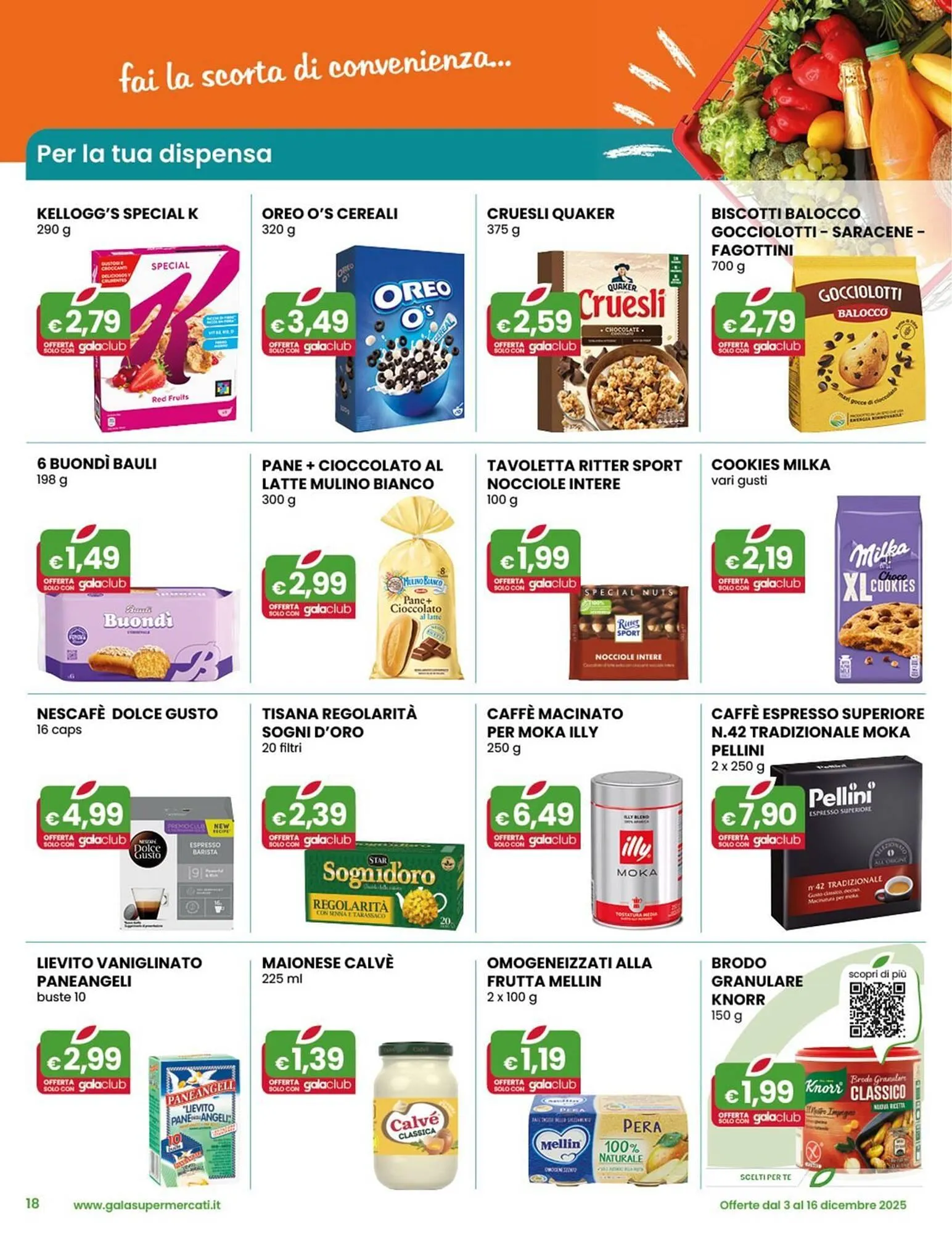 Volantino Gala Supermercati da 3 dicembre a 16 dicembre di 2025 - Pagina del volantino 18