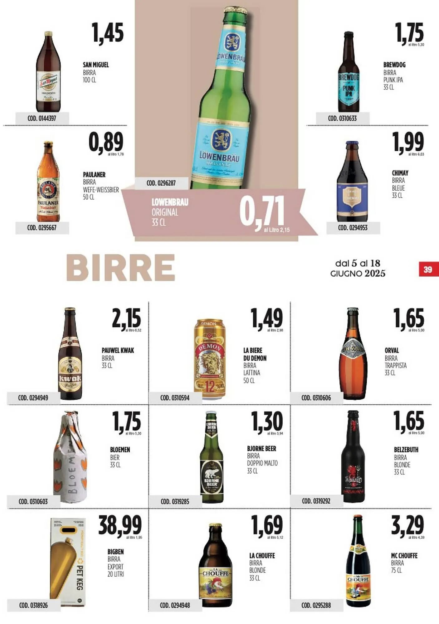 Volantino Carico Cash & Carry da 5 giugno a 18 giugno di 2025 - Pagina del volantino 39