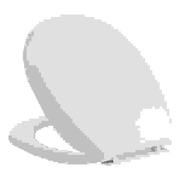 copriwater zara in polipropilene bianco con cerniere in plastica