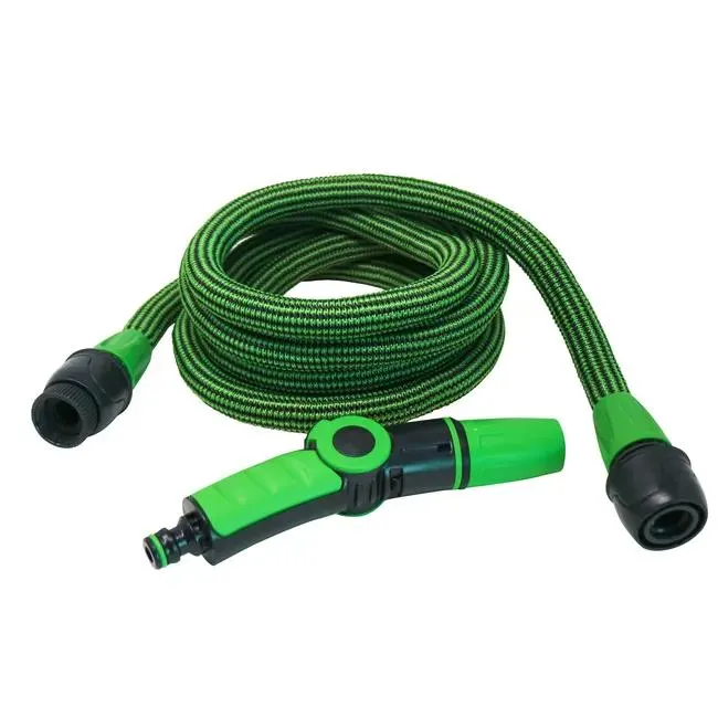 Tubo di irrigazione estensibile GEOLIA estensibile in tessuto L 15 m x Ø 10 mm nero e verde