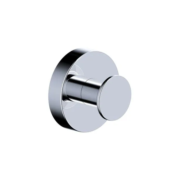 Gancio appendiabiti da avvitare SENSEA style in zinco cromo lucido L 3.5 x H 5.4 cm