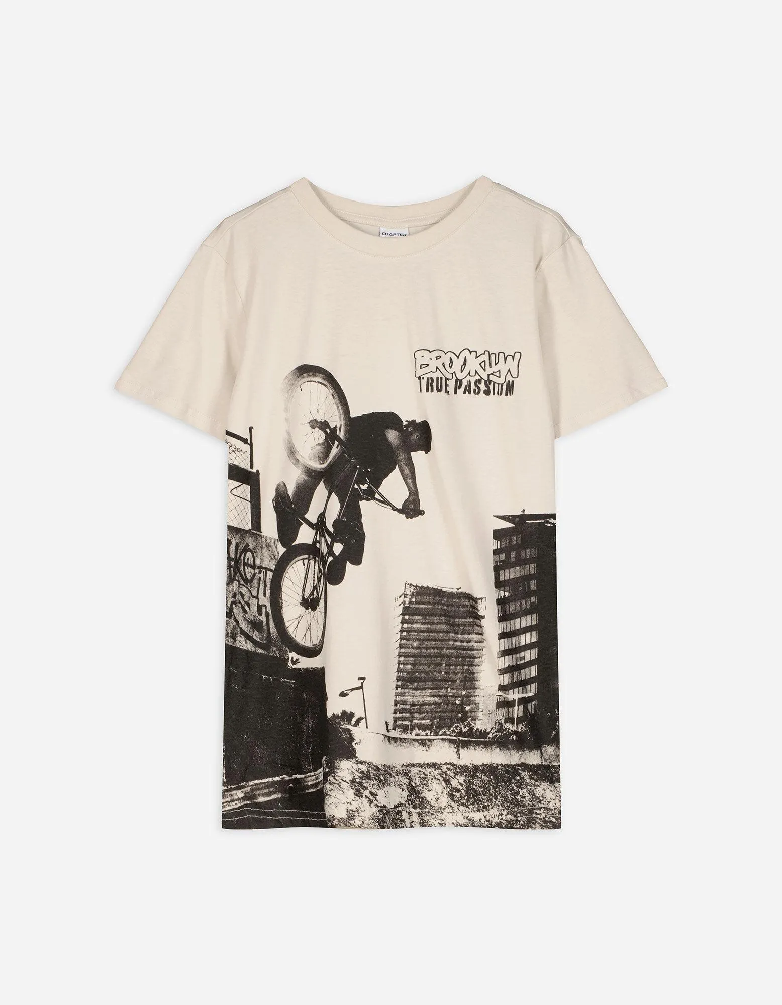 T-shirt - Stampa frontale - beige