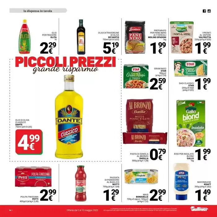 Piccoli prezzi da 2 maggio a 12 maggio di 2025 - Pagina del volantino 14