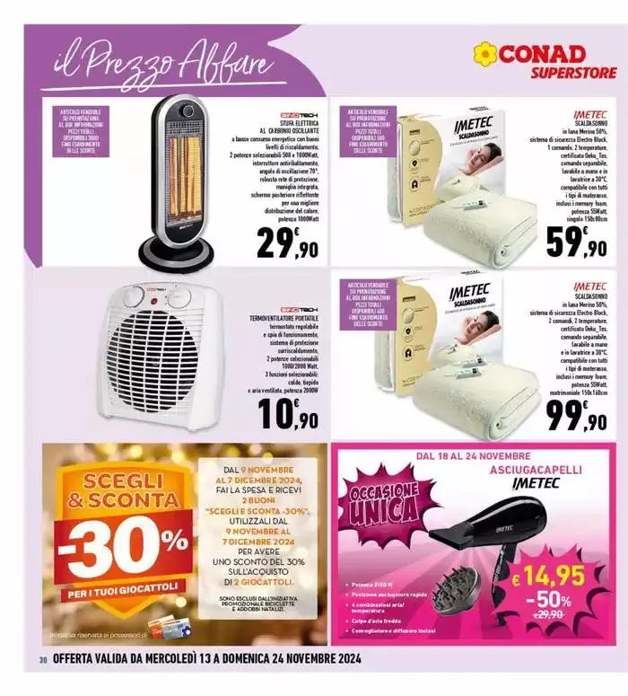 Convenienza GRANDE da 13 novembre a 24 novembre di 2024 - Pagina del volantino 30