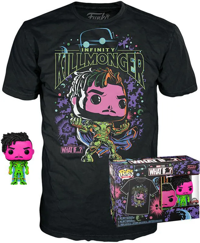 Infinity Killmonger (black light) - T-shirt plus Funko - POP! & Tee | Funko Pop! | What If...?
