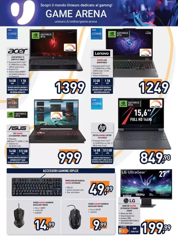 Festival della tecnologia da Unieuro! da 31 gennaio a 13 febbraio di 2025 - Pagina del volantino 12