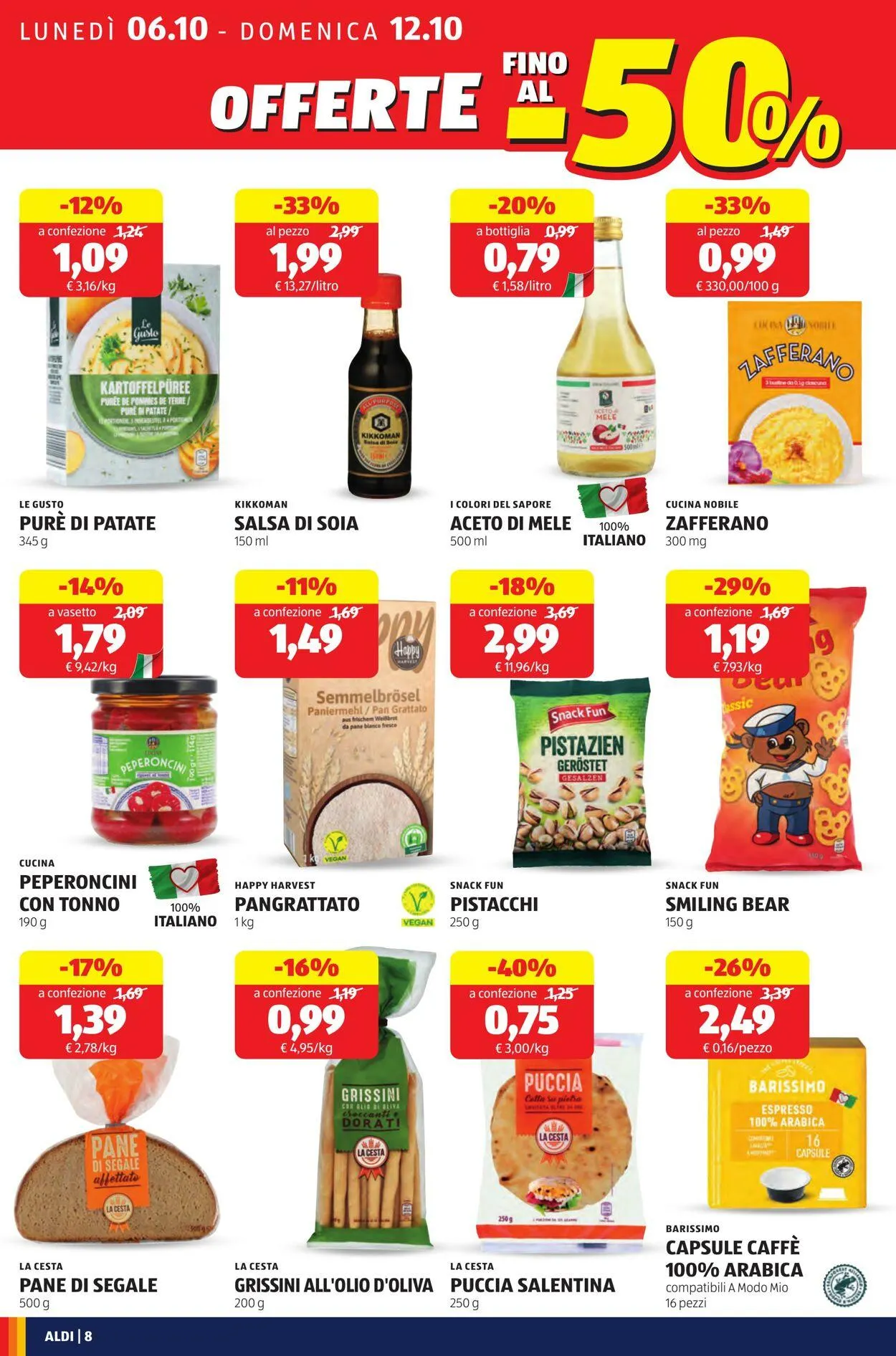 Aldi Volantino attuale da 6 ottobre a 12 ottobre di 2025 - Pagina del volantino 8