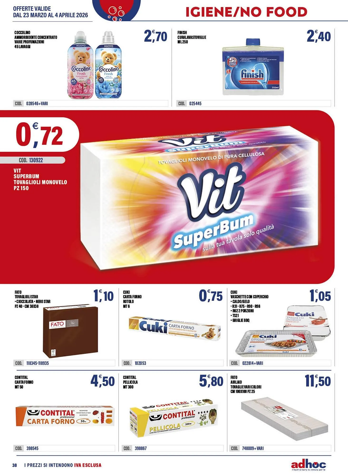 Volantino Adhoc da 23 marzo a 4 aprile di 2026 - Pagina del volantino 38
