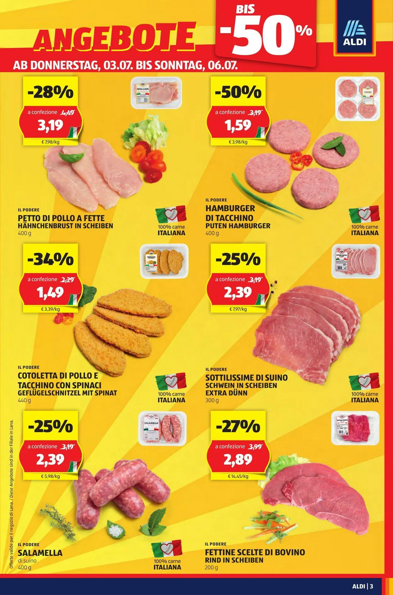 Aldi Volantino attuale da 29 giugno a 13 luglio di 2025 - Pagina del volantino 3