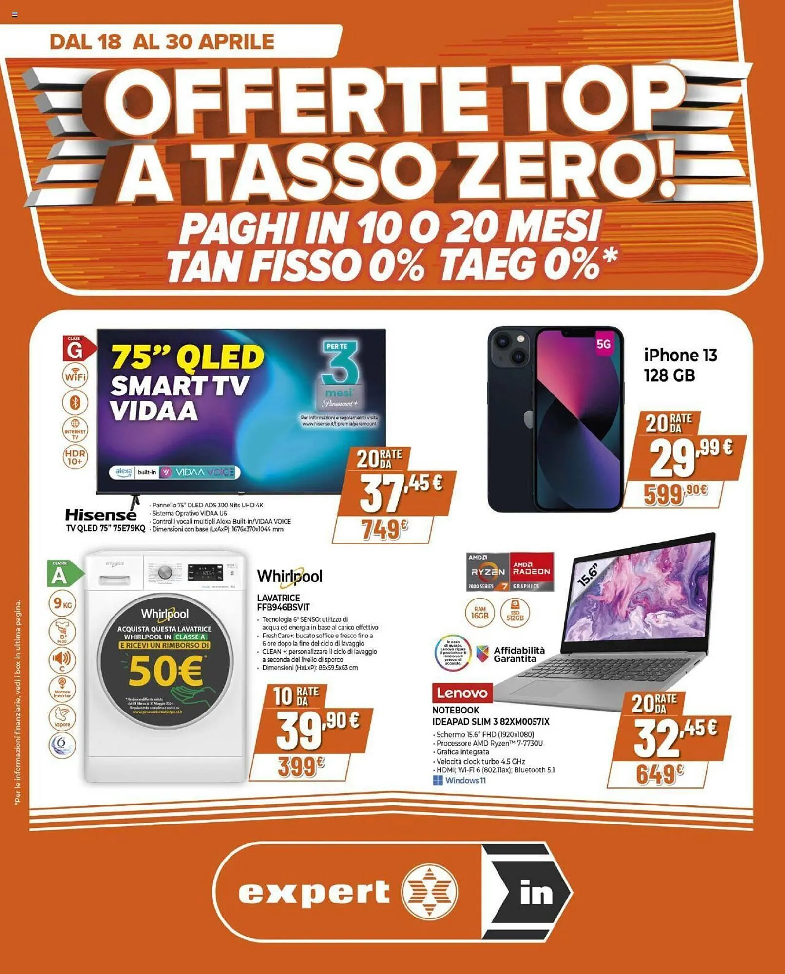 Volantino Expert da 18 aprile a 30 aprile di 2024 - Pagina del volantino 1