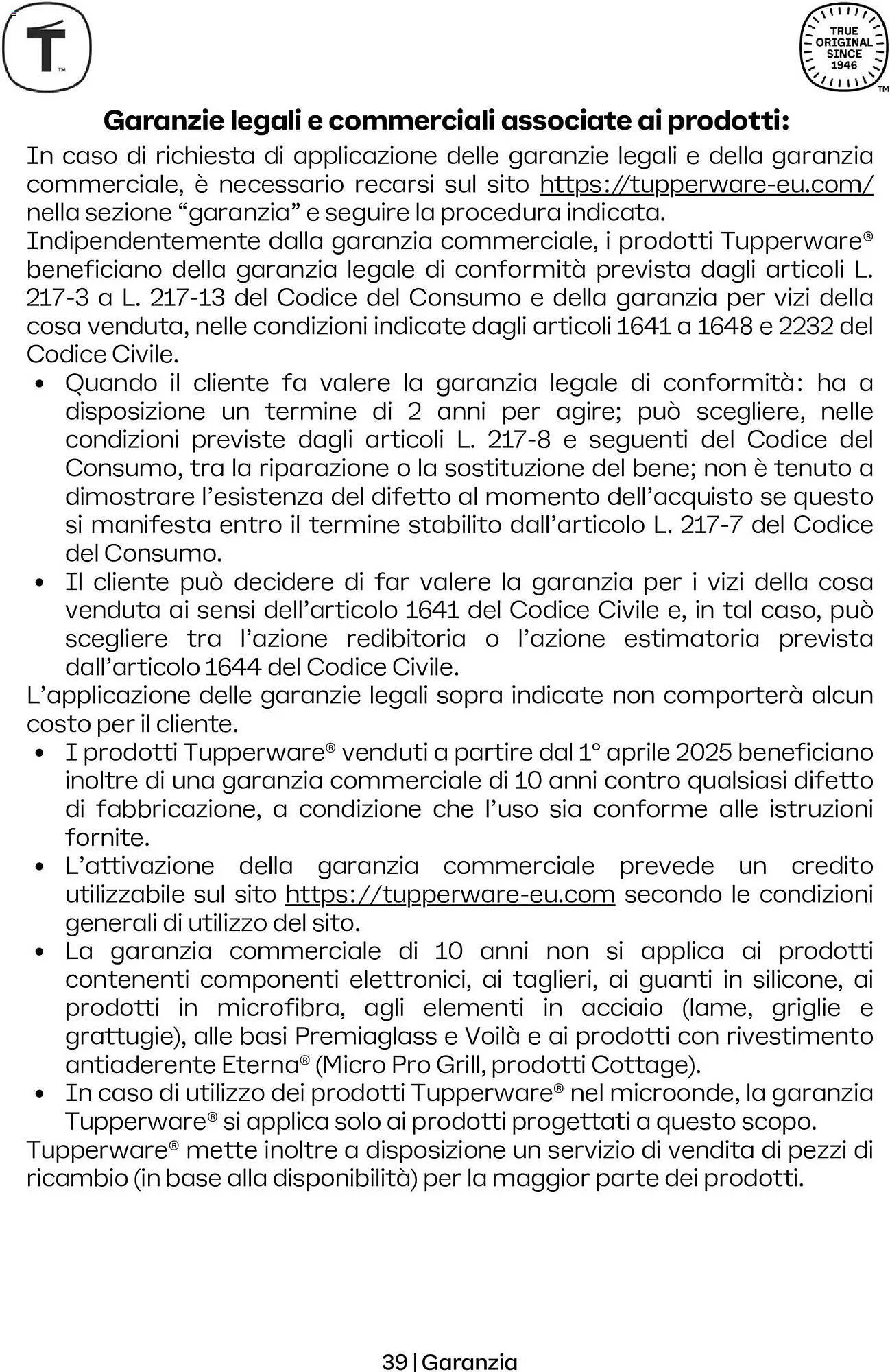 Volantino Tupperware da 1 maggio a 30 settembre di 2026 - Pagina del volantino 39