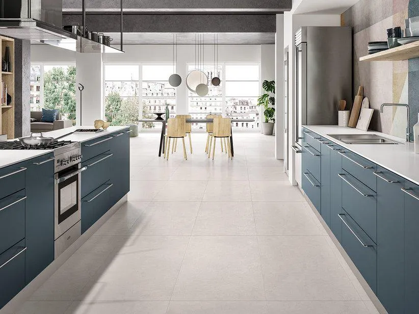 Piastrella Must White 2a Scelta 60X120 Gres Effetto Cemento Bianco Avorio