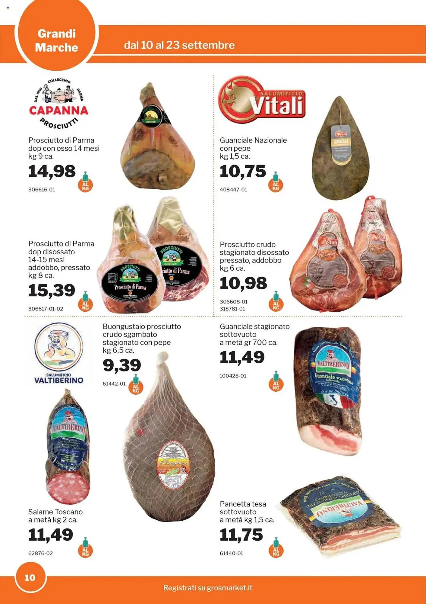 Volantino GrosMarket da 10 settembre a 23 settembre di 2025 - Pagina del volantino 10