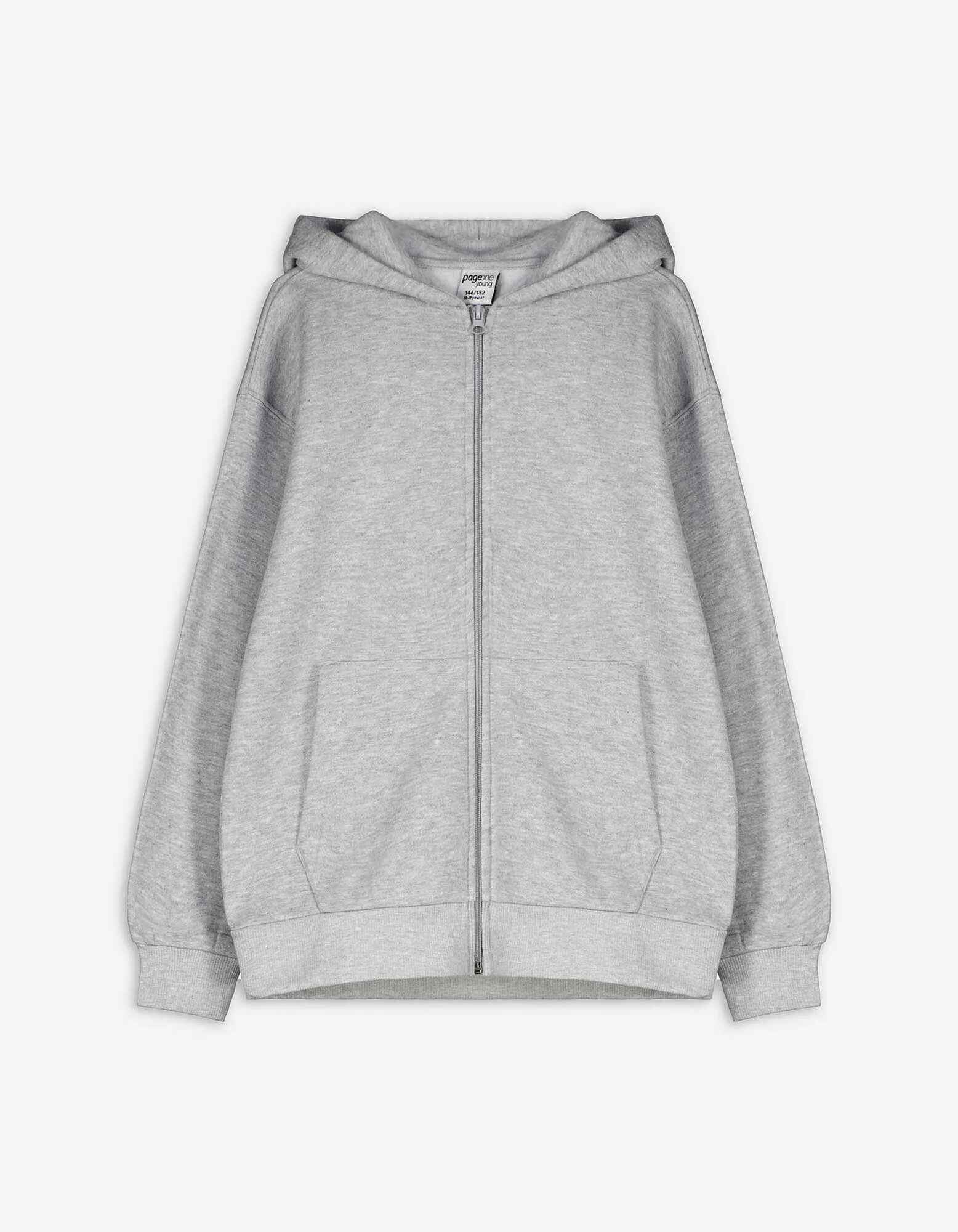 Felpa aperta - Cappuccio - grigio