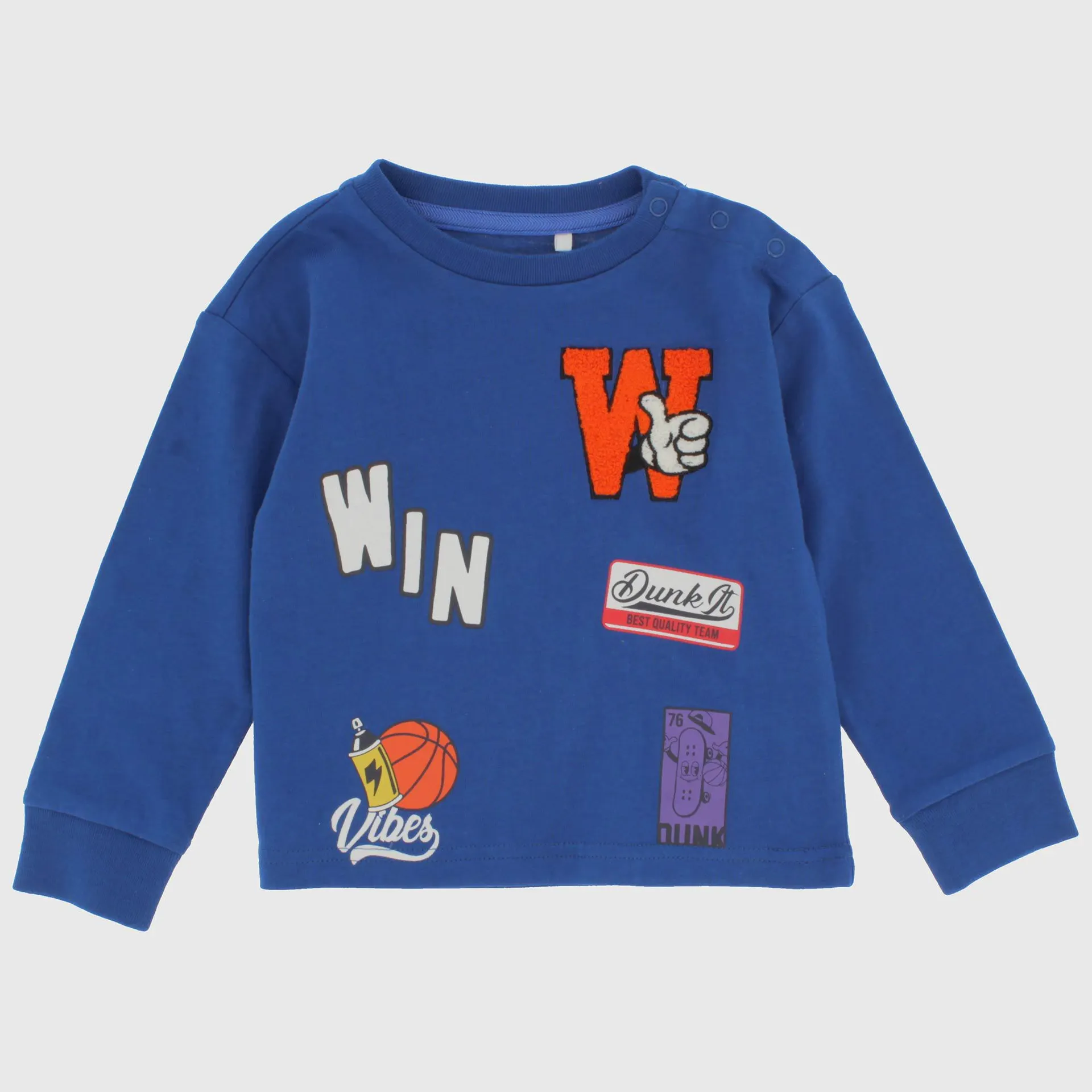 Maglietta in jersey da bambino, blu