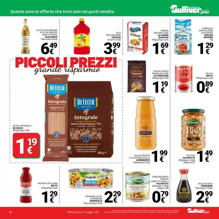 Piccoli prezzi da 2 maggio a 12 maggio di 2025 - Pagina del volantino 30