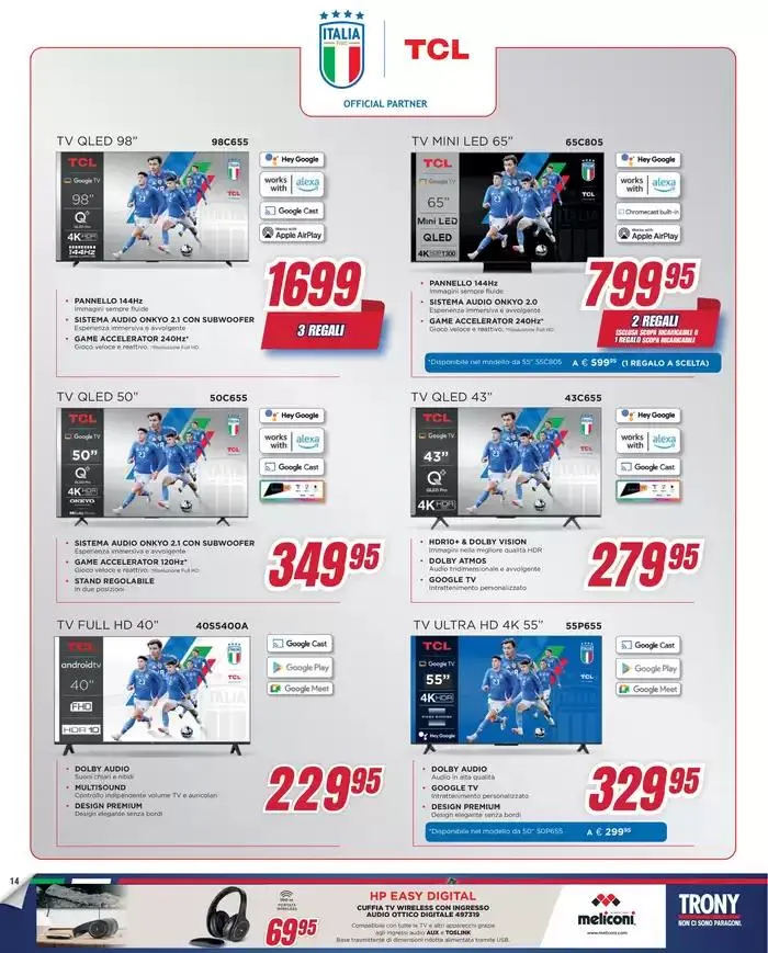 Il regalo lo scegli tu da Trony! da 12 aprile a 7 maggio di 2025 - Pagina del volantino 14