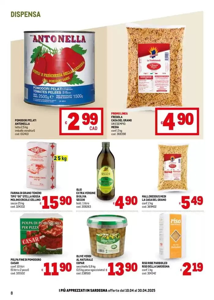 Sapori d'Italia -Sardegna da 10 aprile a 30 aprile di 2025 - Pagina del volantino 8