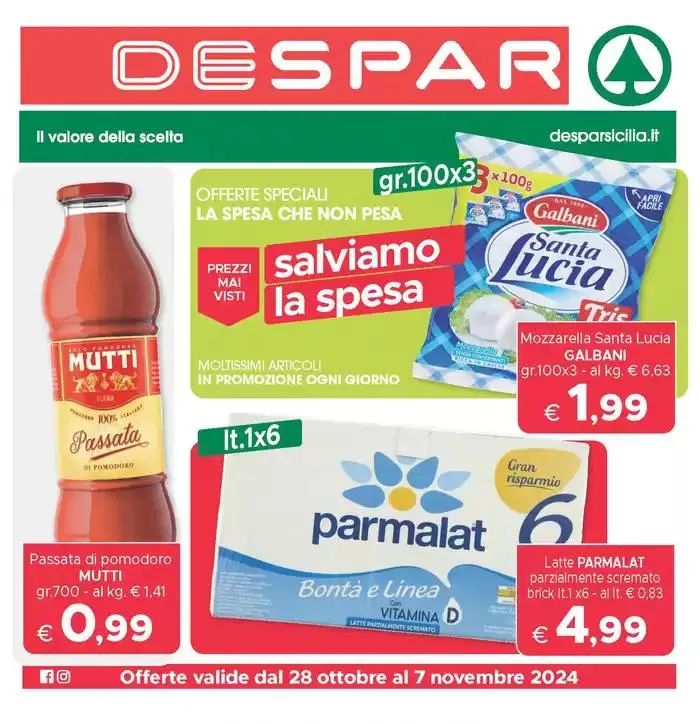 Salviamo la spesa da 28 ottobre a 7 novembre di 2024 - Pagina del volantino 1