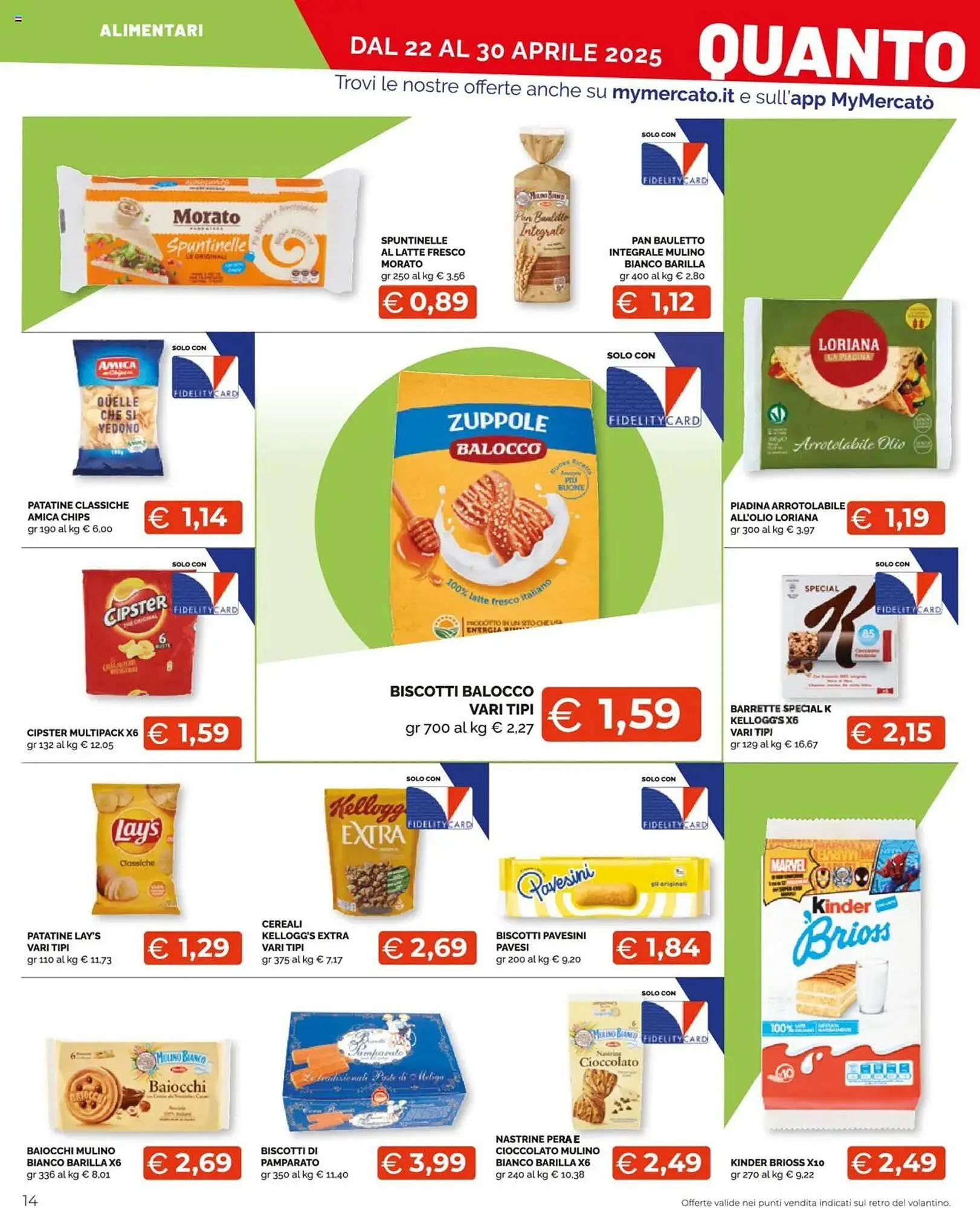 Volantino Mercatò Extra da 22 aprile a 30 aprile di 2025 - Pagina del volantino 14