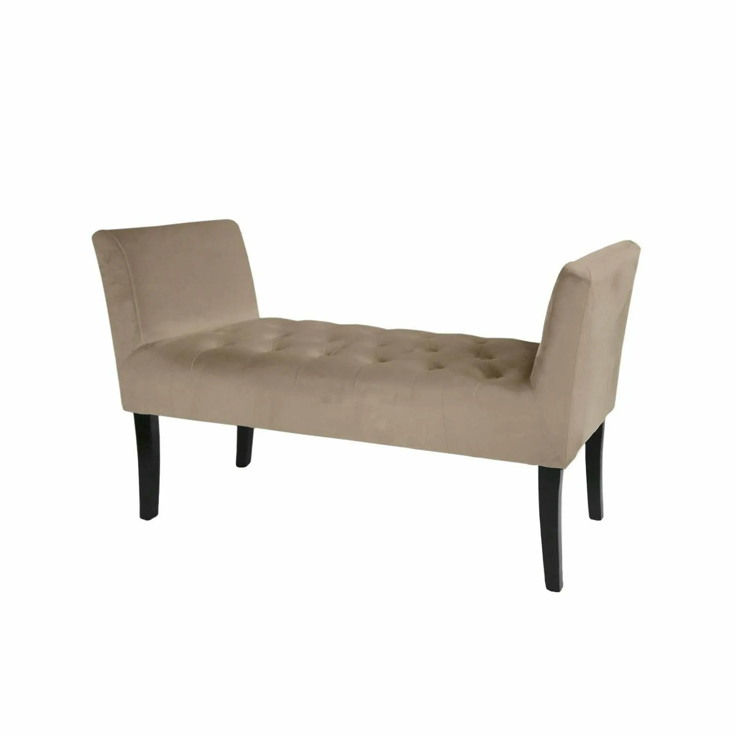 Panca camera da letto in velluto colore tortora