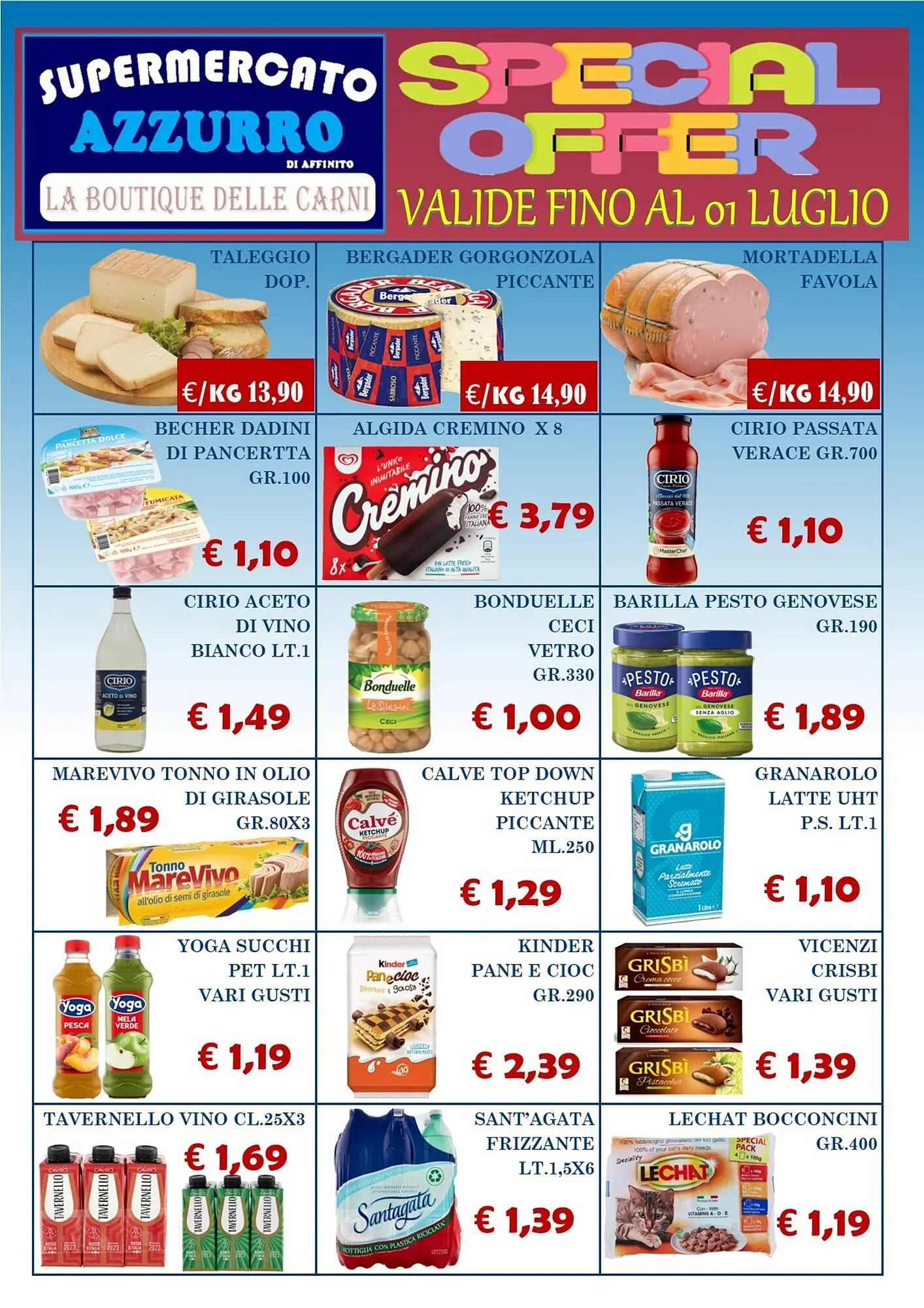 Volantino Supermercato Azzurro - 1