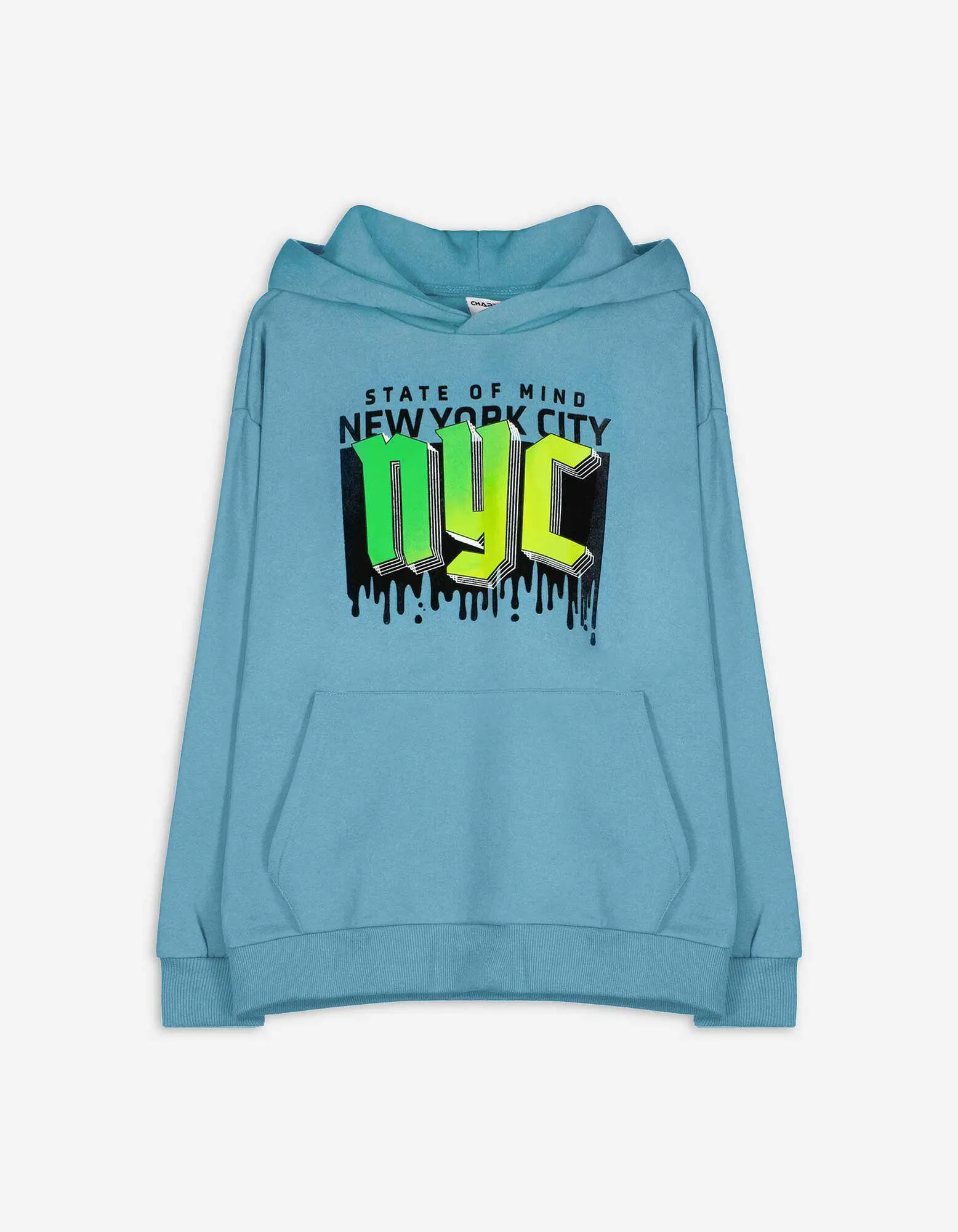 Felpa con cappuccio - Oversized Fit - blu