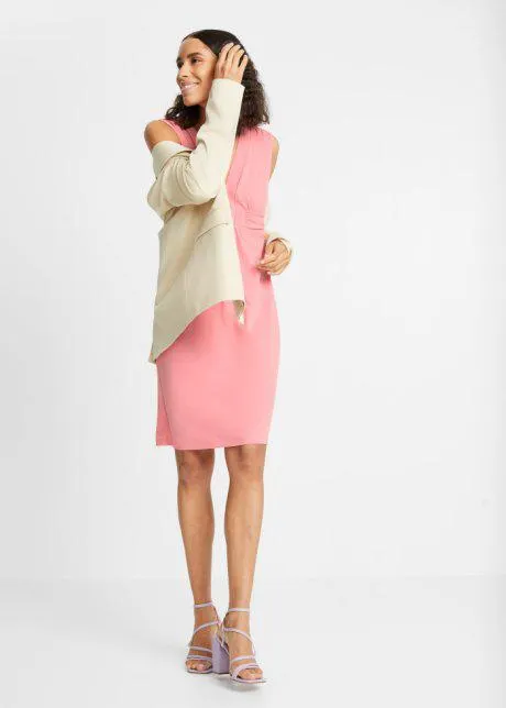 Abito di jersey con arricciature