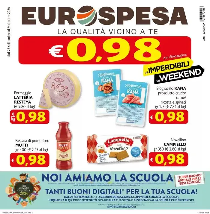 0.98 euro da 26 settembre a 9 ottobre di 2024 - Pagina del volantino 1