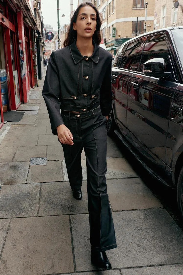 PANTALONI DRITTI CON NERVATURA