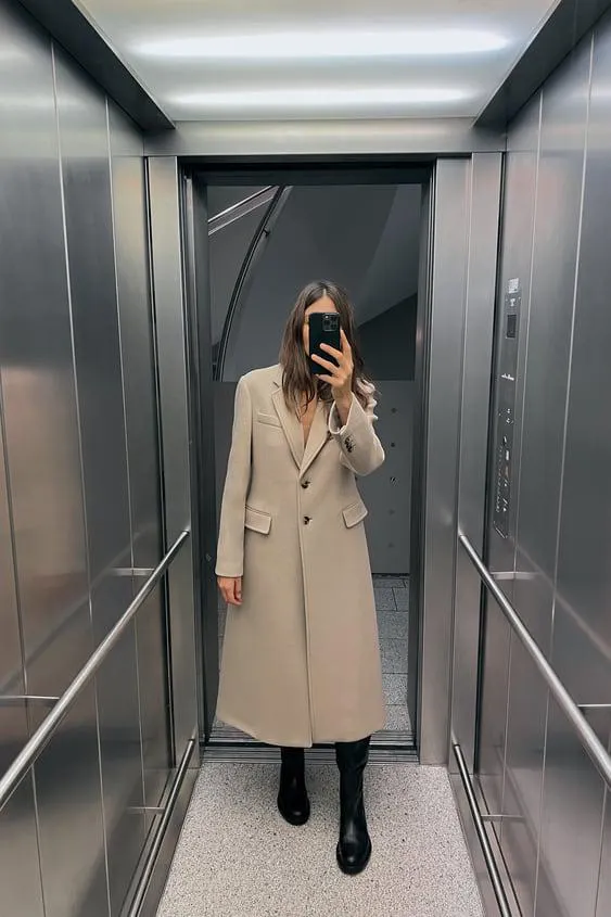 CAPPOTTO MISTO LANA MANTECO ZW COLLECTION