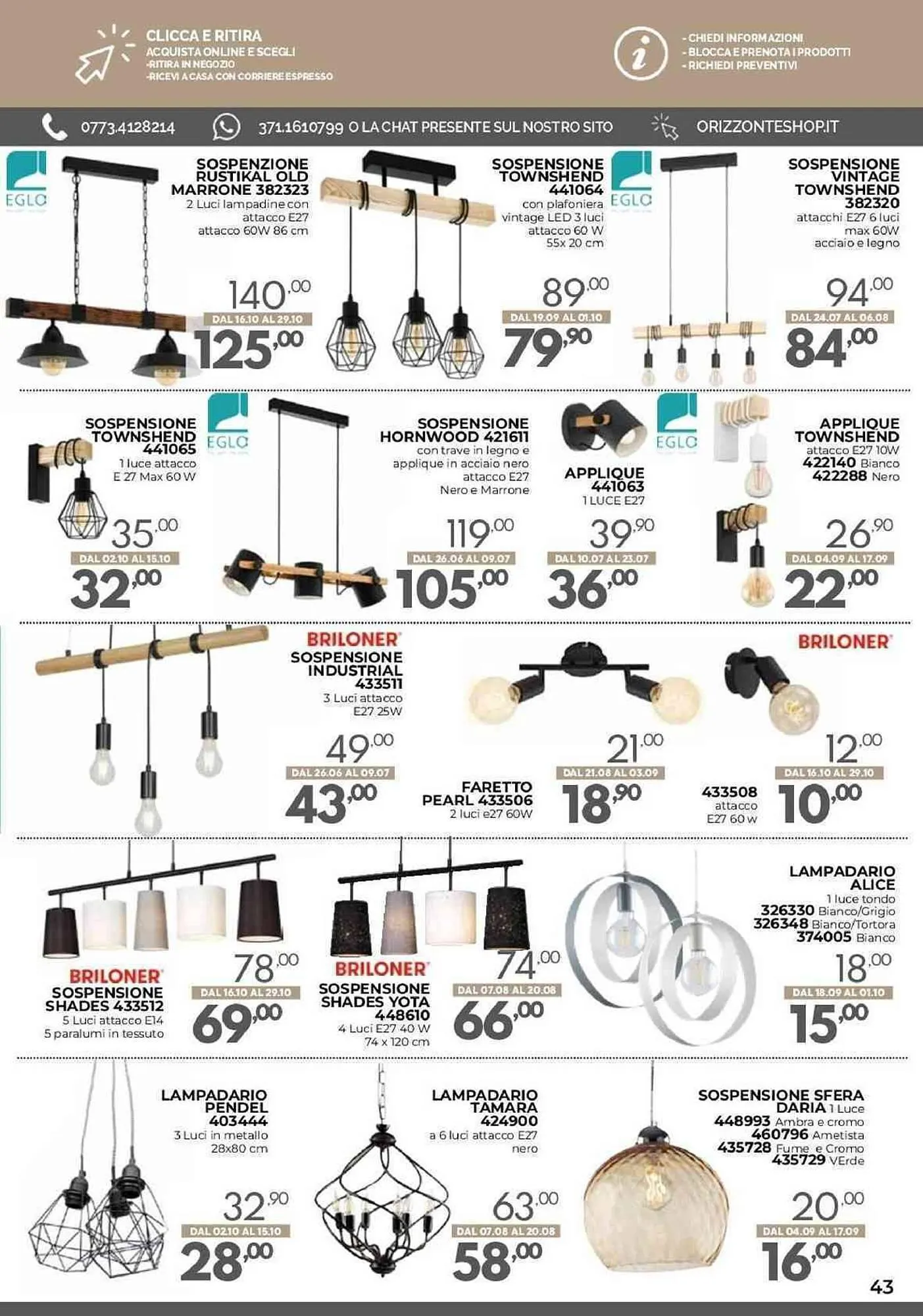 Volantino Orizzonte da 25 luglio a 31 dicembre di 2023 - Pagina del volantino 43