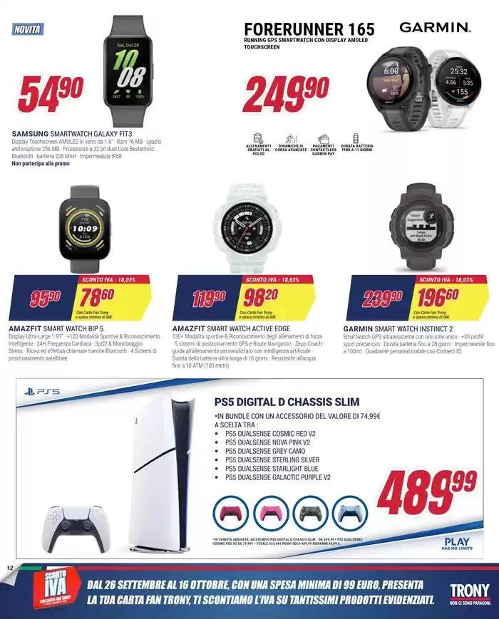 SCONTO IVA da Trony! da 26 settembre a 16 ottobre di 2024 - Pagina del volantino 12