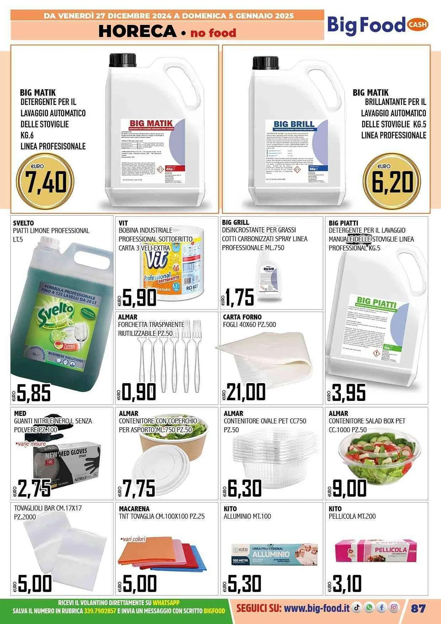 Volantino Big Food da 27 dicembre a 5 gennaio di 2025 - Pagina del volantino 87