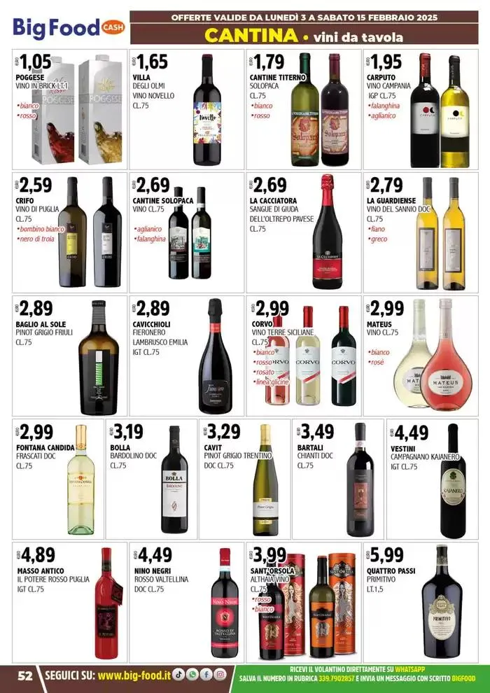 Carnevale innamorati della convenienza da 3 febbraio a 15 febbraio di 2025 - Pagina del volantino 52