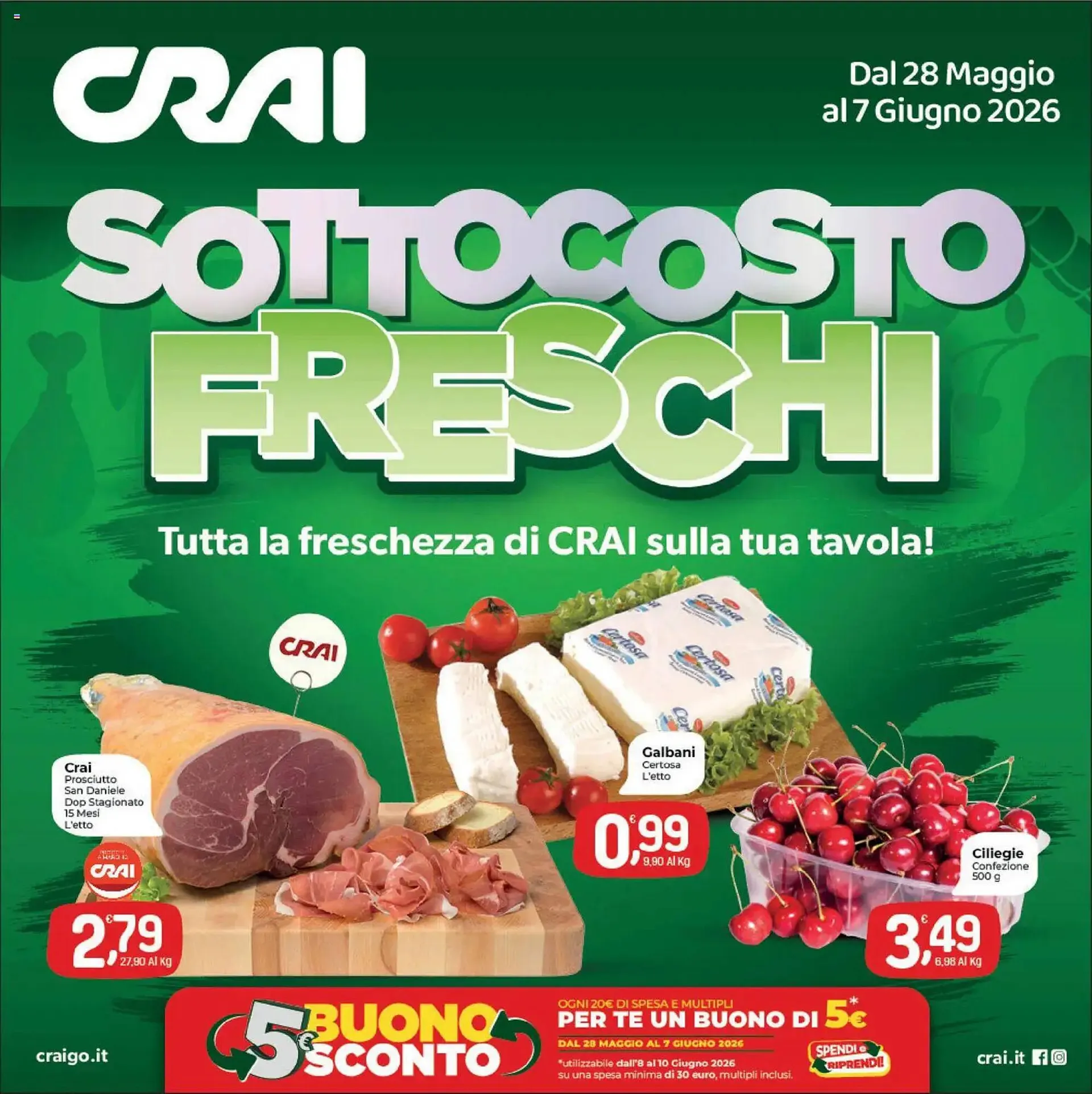 Volantino Crai da 28 maggio a 7 giugno di 2026 - Pagina del volantino 1