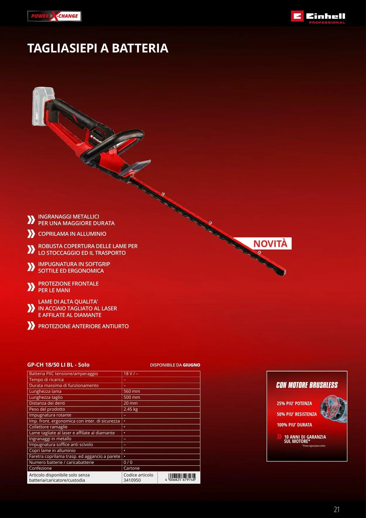 Einhell da 17 giugno a 17 settembre di 2025 - Pagina del volantino 21