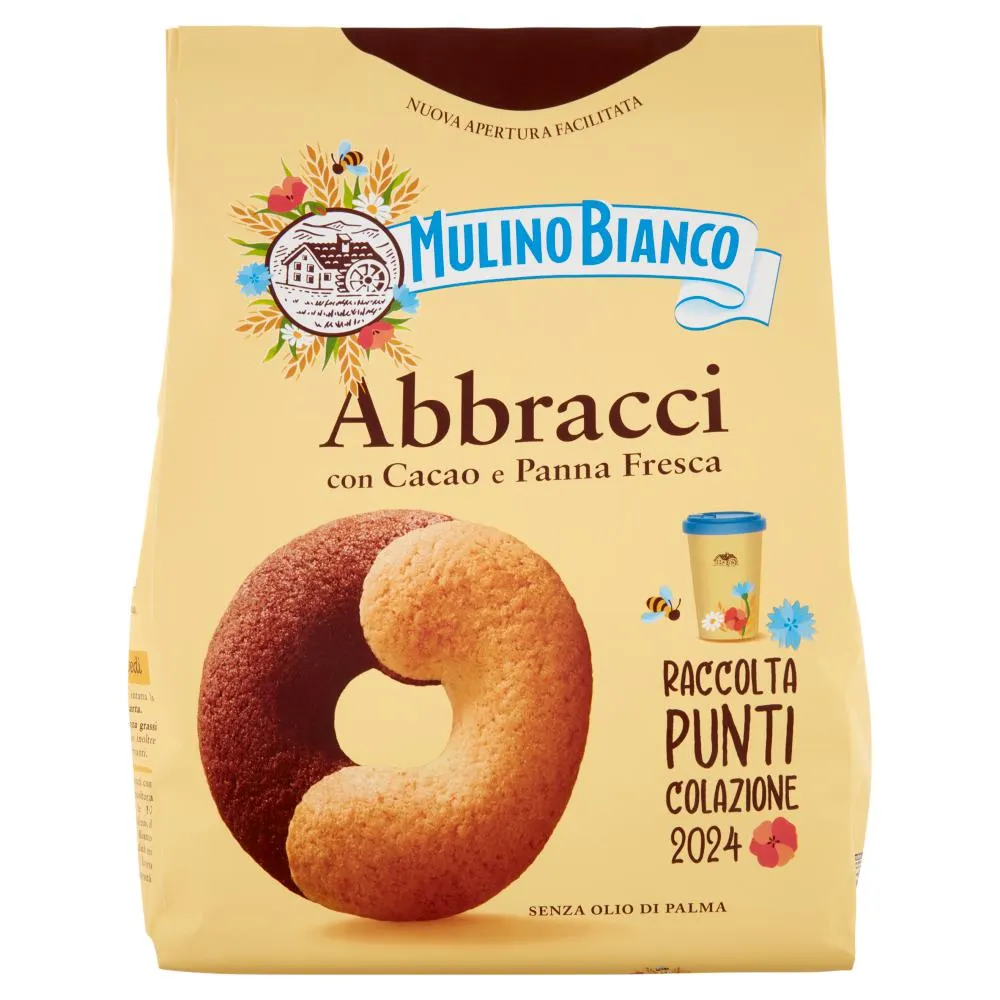 Mulino Bianco Abbracci Biscotti con Cacao e Panna Fresca 700g