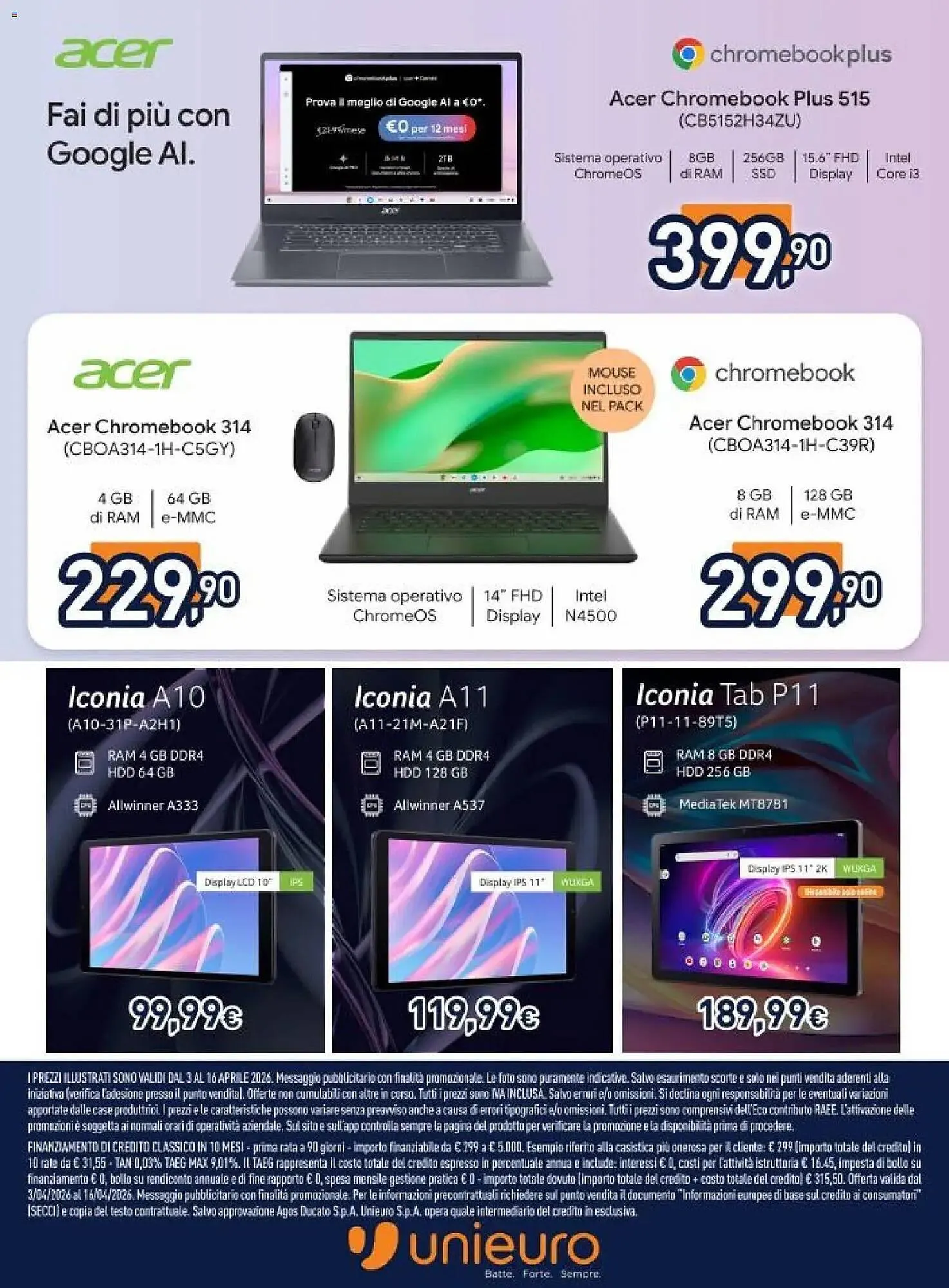 Volantino Unieuro da 3 aprile a 16 aprile di 2026 - Pagina del volantino 6