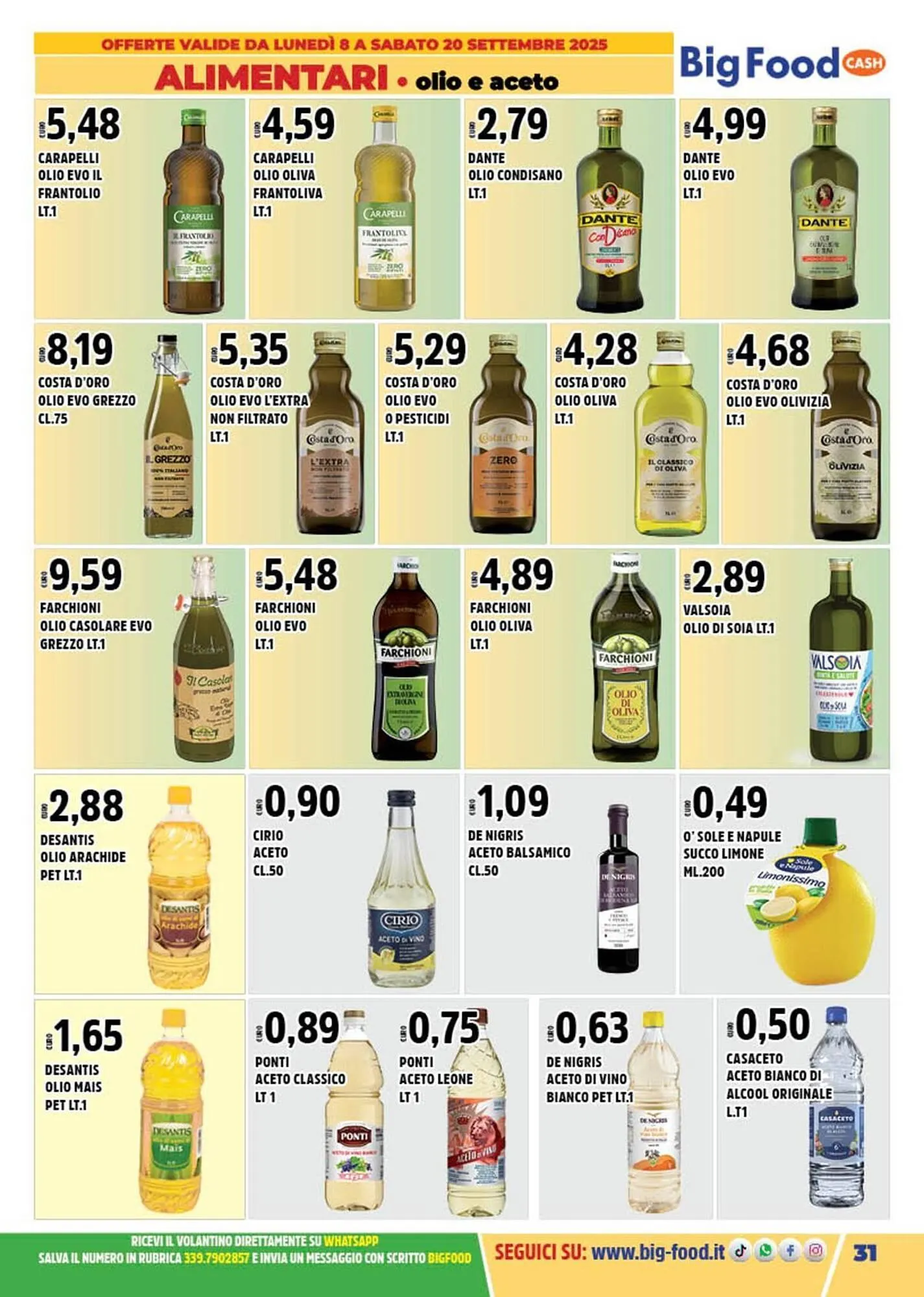 Volantino Big Food da 8 settembre a 20 settembre di 2025 - Pagina del volantino 31