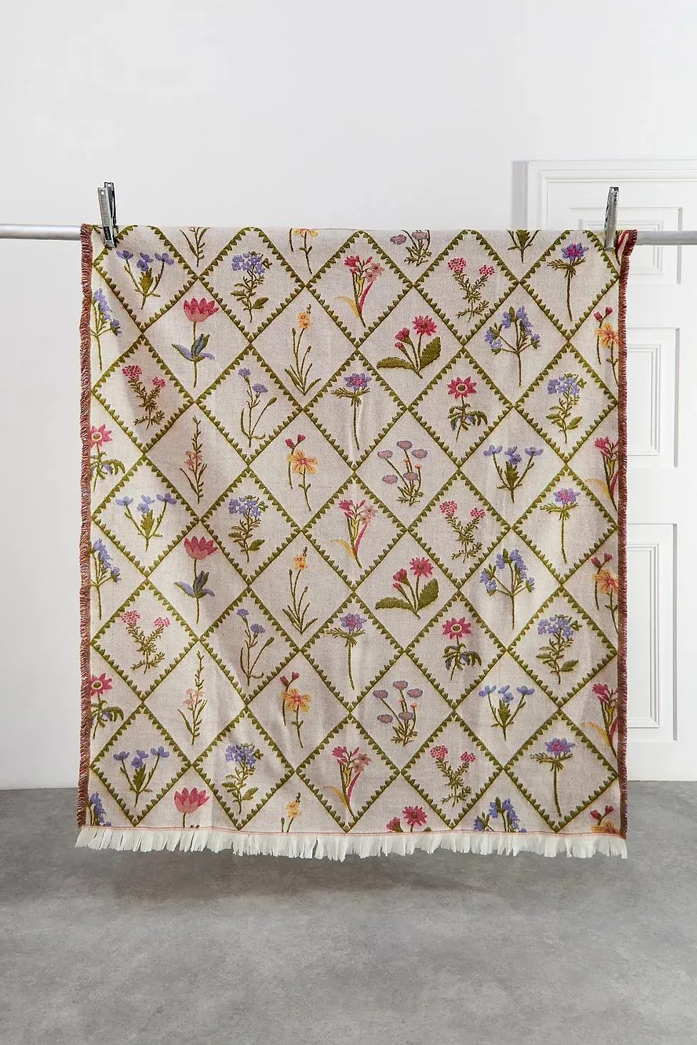 Vintage Wildflower Throw Blanket