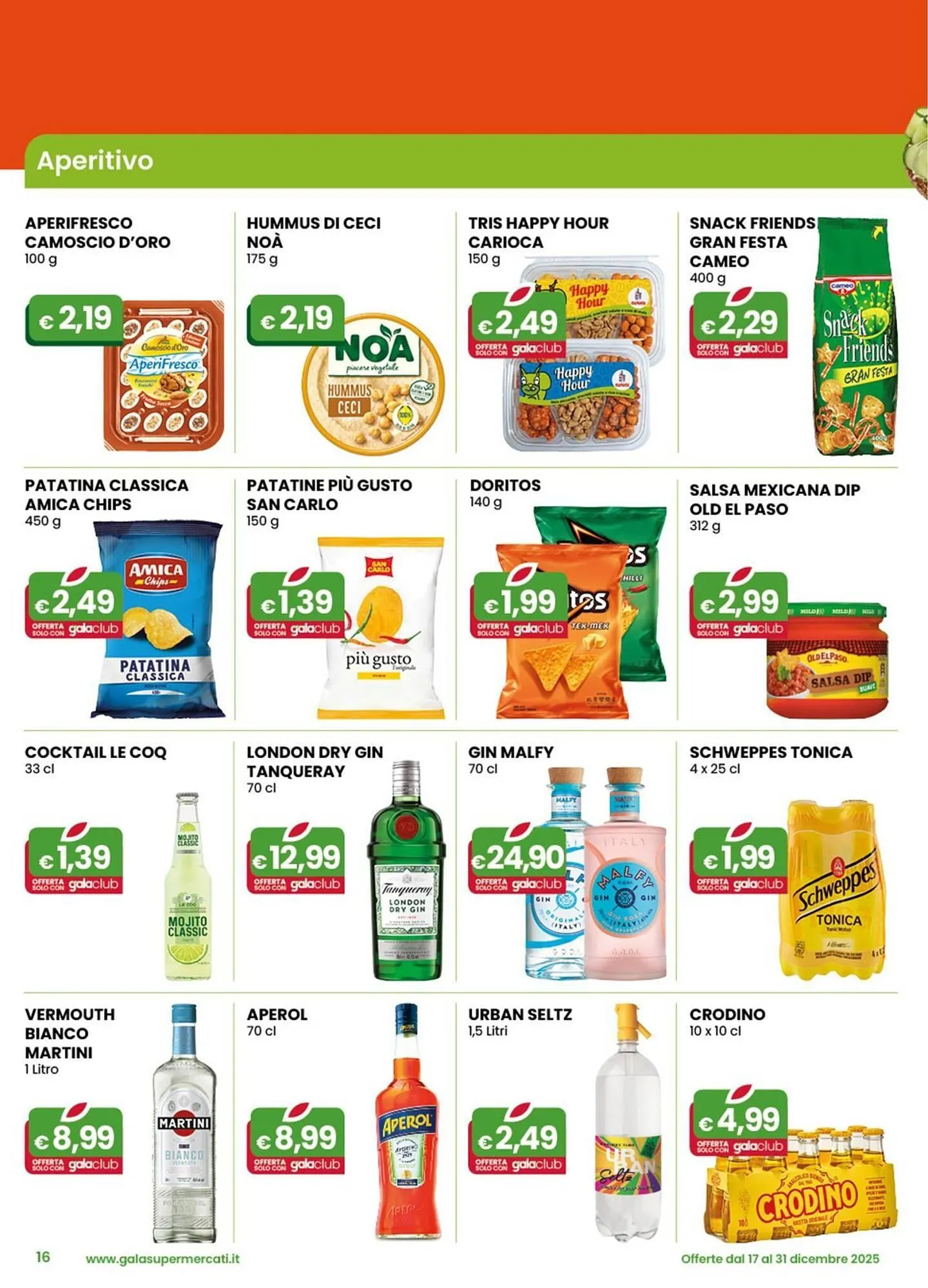 Volantino Gala Supermercati da 17 dicembre a 31 dicembre di 2025 - Pagina del volantino 16