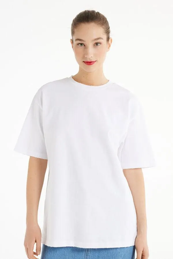 T-Shirt in Cotone a Girocollo