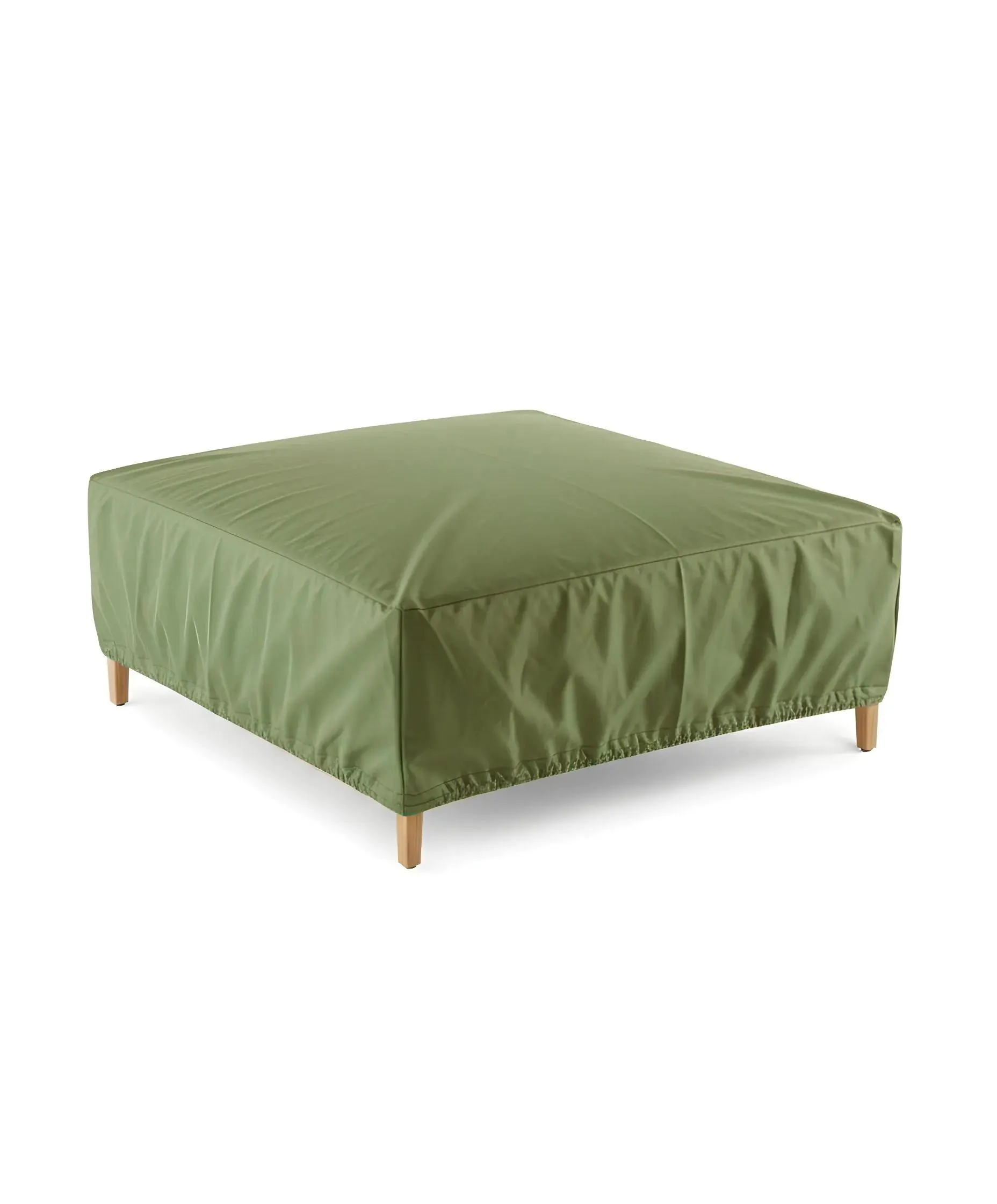 Copertura verde per pouf Synthesis e tavolo basso Agorà