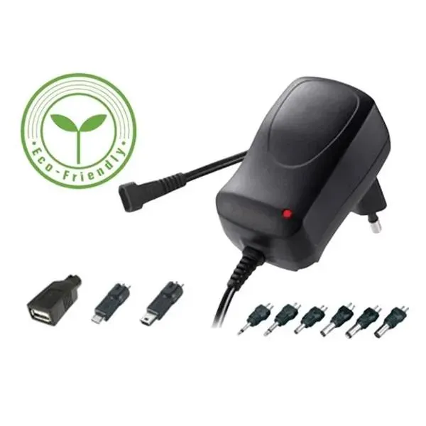 Alimentatore switching 3-12 V – 600mA – 9 plug intercambiabili