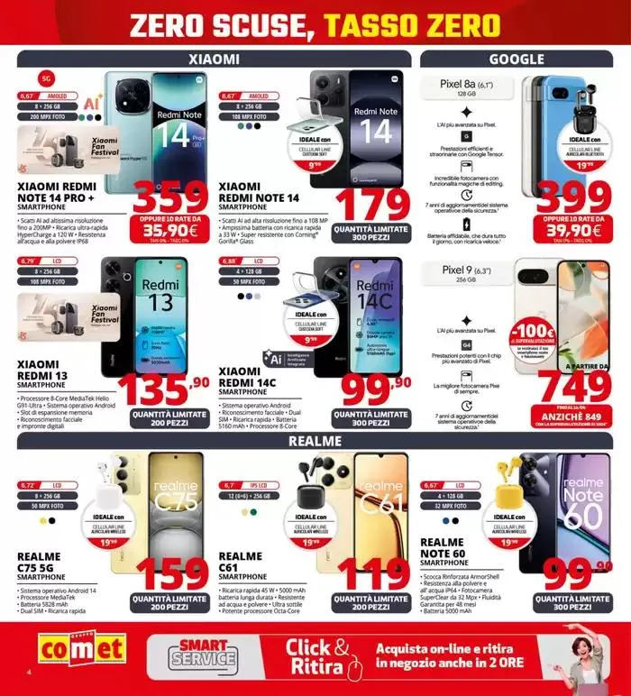 Zero scusa, tasso zero da Comet! da 3 aprile a 16 aprile di 2025 - Pagina del volantino 4